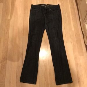 7 For All Mankind “Kate” straight leg dark jeans